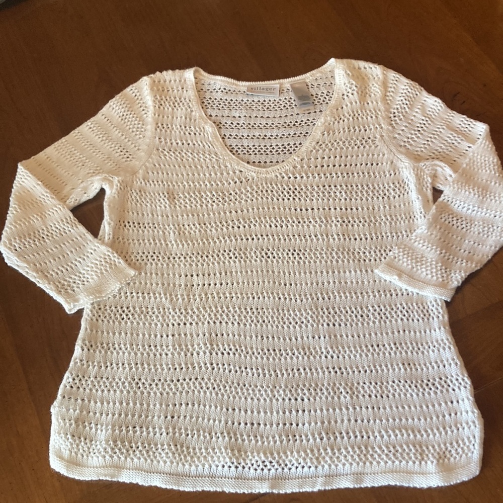 VILLAGER Liz Claiborne Knit Sweater - size womens Medium - Picture 8 of 16